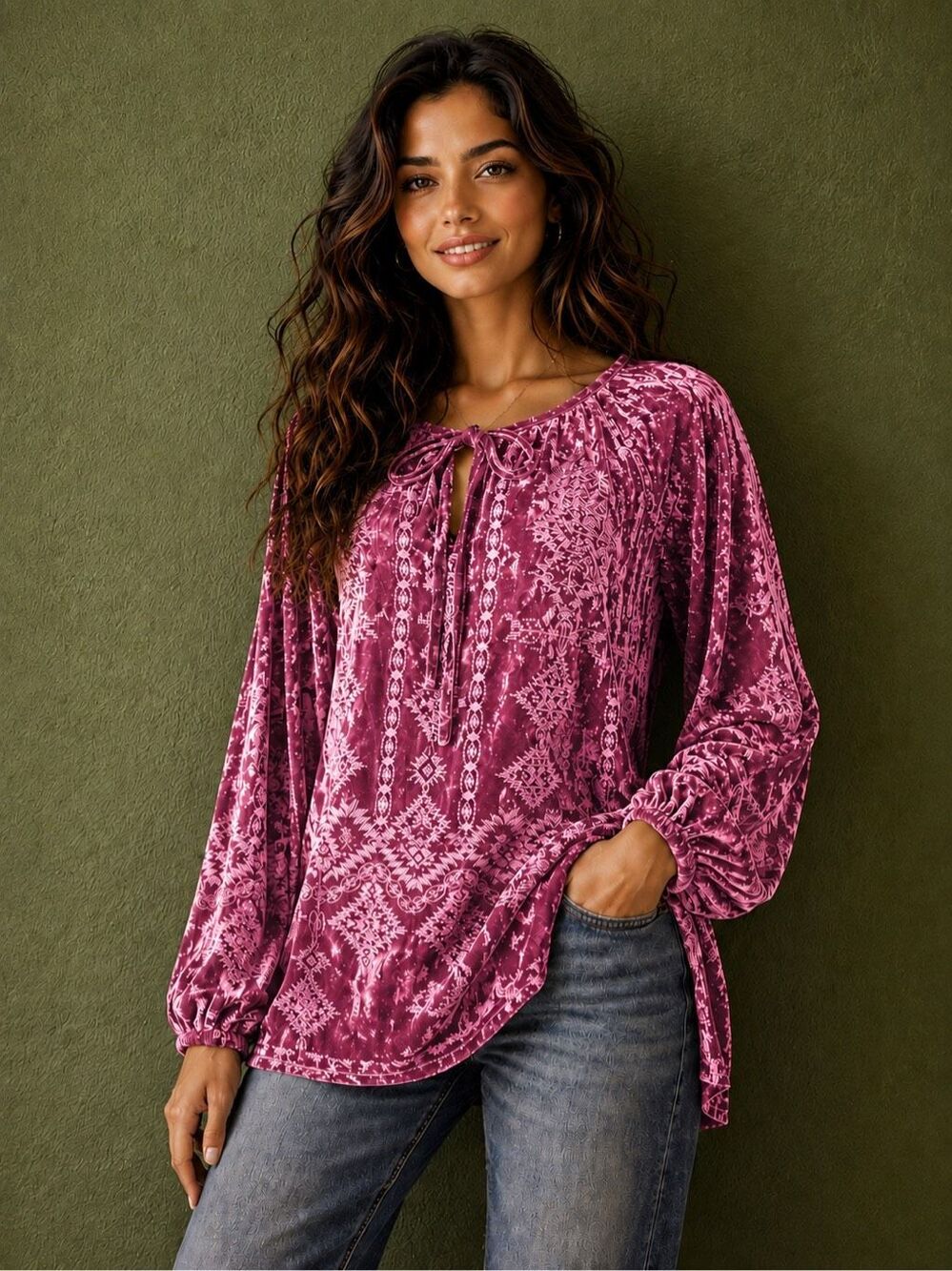 NWT Savanna Jane Purple Velvet Embroidered Blouse L Whimsigoth Boho Peasant Top